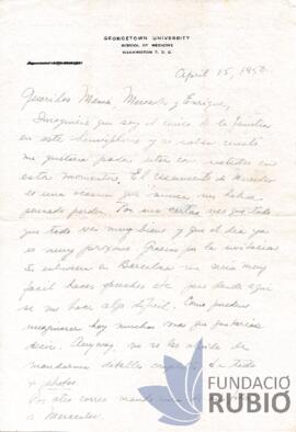 CARTA DE FERNADO RUBIO BOADA A LA SEVA MARE I GERMANS
