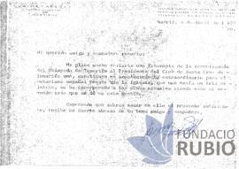 ADJUNTA UNA COMUNICACIO DEL BISBAT DE TENERIFE ON COMUNICA QUE HAN ANOMENAT UN REPRESENTAT EN EL ...
