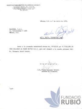 INGRES AL COMPTE DE FERNANDO RUBIO TUDURI