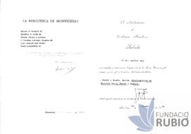 AGRAEIX LA DONACIO DEL LLIBRE BIBLIOGRAFIA DE NICOLAU MARIA RUBIO I TUDURI" ESCRIT PER MERCE...