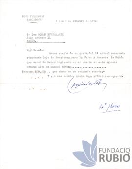 PAGAMENT DE L'ESTATUA DEL PARE CAMPS