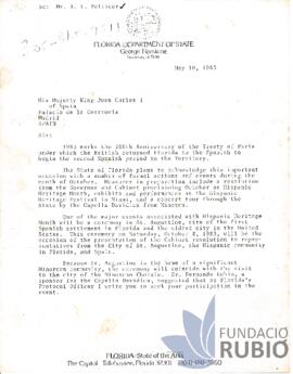 INVITACIO EN ELS ACTES DE COMMEMORACIÒ DESL 200 ANYS QUE ELS BRITANICS TORNEN FLORIDA A LA CORONA...